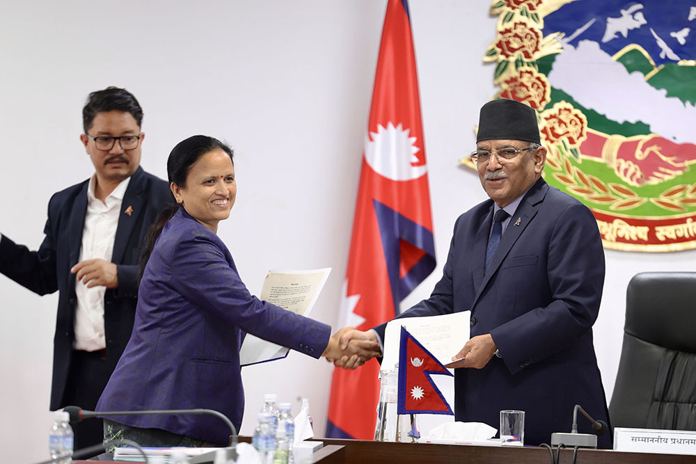 PM Dahal, departmental ministers sign agreement for implementation of policies and programmes, budget